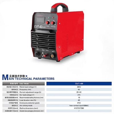 380V Plasmaschneidemaschine 15 mm Schneiddicke CUT-60 für das Metallschneiden 380X150X300 mm