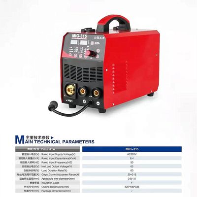 IGBT-Inverter MIG315 Schweißmaschine für Kohlenstoff- und Edelstahlverarbeitung