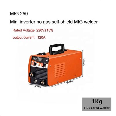 120A Flux-Kerndraht Mini-Inverter ohne Gas Selbstschild MIG Schweißmaschine MIG 200
